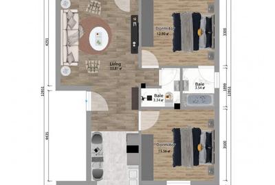 AP. 3 cam., balcon, Parcare inclusa - Cittadella Garden-APEDUCTULUI - 12