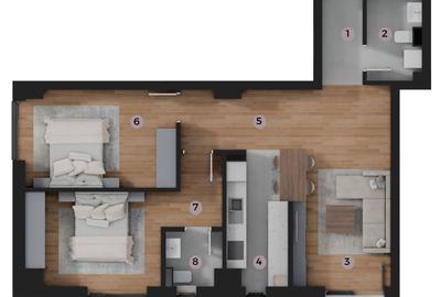 Apartament 3 Camere TIP A10, suprafață 79,74 m2, Zona Tatarasi-Venetia - 2