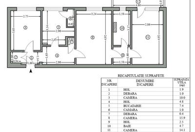 Apartament cu 3 camere semidecomandat în Hipodrom - 3
