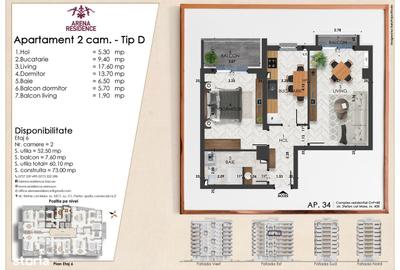 Apartament cu 2 camere în Ștefan cel Mare - 18