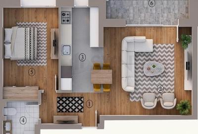 Apartament cu 2 camere nedecomandat în P-ța Unirii - 10