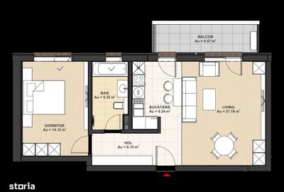 Apartament cu 2 camere în Central - 19