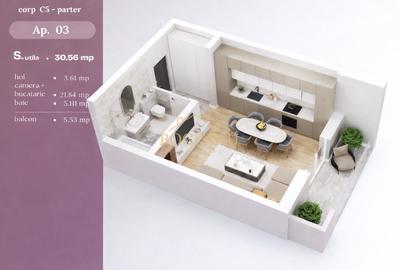 Garsonieră decomandată în Giroc - 4