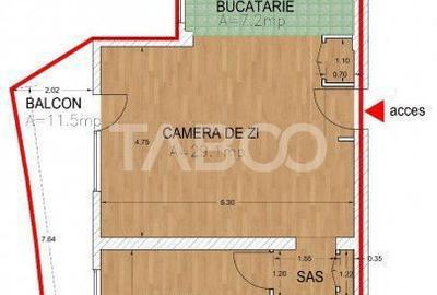 Apartament cu 2 camere decomandat în Central