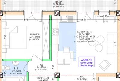 Apartament cu 2 camere decomandat în Central