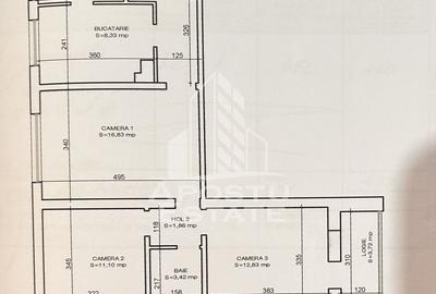Apartament cu 3 camere semidecomandat în Ultracentral