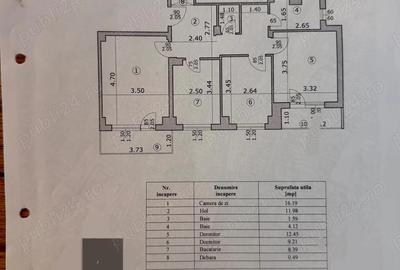 Apartament cu 3 camere decomandat în Central - 1