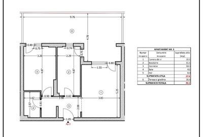 Apartament cu 2 camere decomandat în Nord