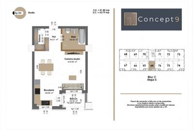 Apartament de tip STUDIO (1 camera) CONCEPT 9 - 2