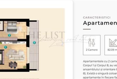 Apartament cu 2 camere semidecomandat în Pipera