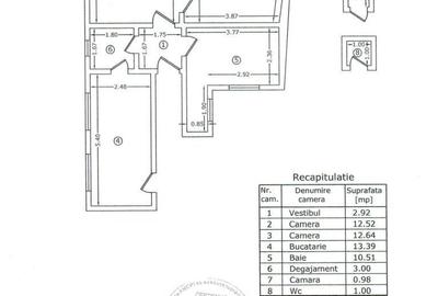 Apartament cu 2 camere, mobilat în Victoriei