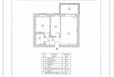 Apartament cu 2 camere decomandat în Central