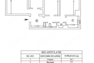 Apartament cu 3 camere decomandat în Tudor Vladimirescu