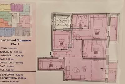 Apartament cu 3 camere în Sisești - 17