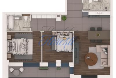 Apartament cu 3 camere în Florești
