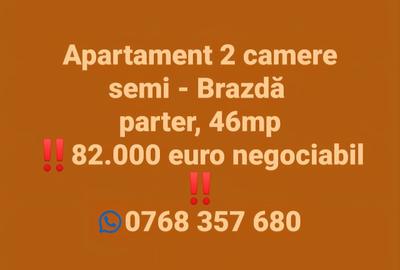 Apartament cu 2 camere semidecomandat în Brazda lui Novac