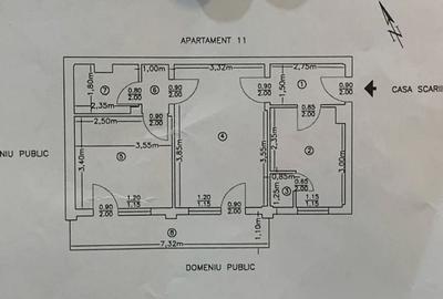 Apartament cu 2 camere semidecomandat în Central