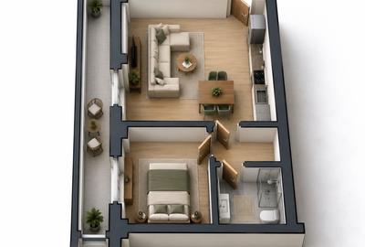 Apartament cu 2 camere decomandat în Preajba