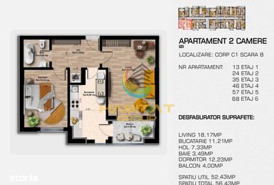 Apartament cu 2 camere în Central