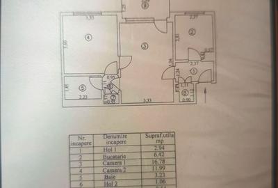 Apartament cu 2 camere semidecomandat în Țiglina 1 - 1