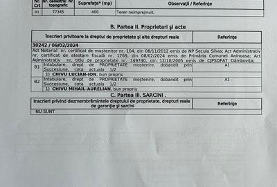 Teren de 400 mp, în Săteni