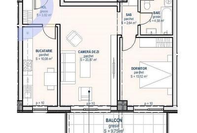 Apartament cu 2 camere în Moara de Vânt