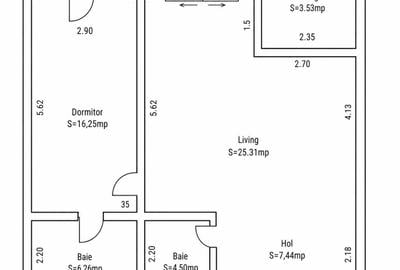Apartament cu 2 camere semidecomandat în Făget - 1