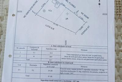 Teren de 780 mp, în Văleni - 2