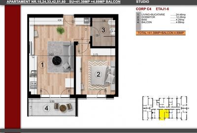 Apartament cu 2 camere în Popești-Leordeni - 2