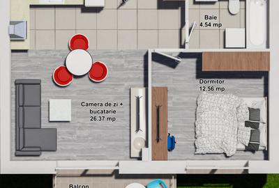 Apartament cu 3 camere decomandat în Nord