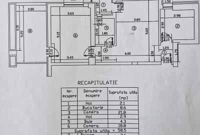 Apartament cu 2 camere semidecomandat, mobilat în Militari