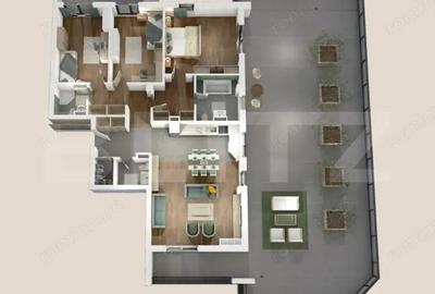 Apartament cu 4 camere semidecomandat în Mănăștur - 1