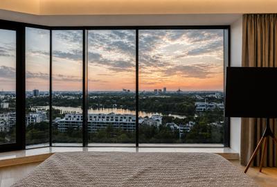 Penthouse cu 5 camere, mobilat în Barbu Văcărescu - 14