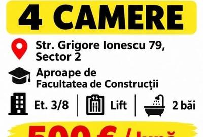 Apartament cu 4 camere decomandat în Tei