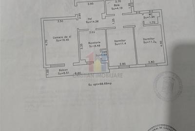 Apartament cu 3 camere decomandat în Central