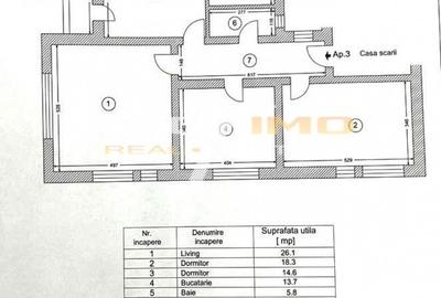 Apartament cu 3 camere decomandat în Dacia - 16
