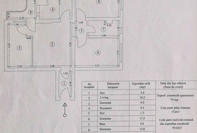 Apartament cu 3 camere în Micro 5