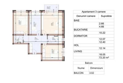Apartament cu 3 camere în Sânpetru - 7