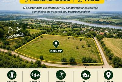 Teren de 2200 mp, în Ion Creangă
