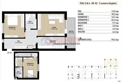 Apartament cu 3 camere în Central