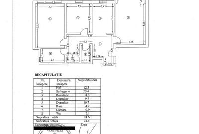 Apartament cu 3 camere decomandat în Nicolae Titulescu