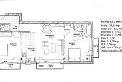 Apartament cu 3 camere decomandat, mobilat în Blumăna - 3