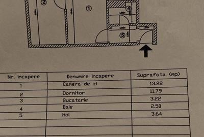 Apartament cu 2 camere în Trivale