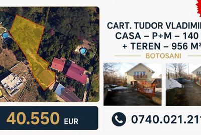 Casă individuală cu 5 camere cu Teren 1000 Mp în Central
