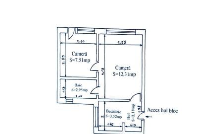 Apartament cu 2 camere nedecomandat în Tomis Nord - 2