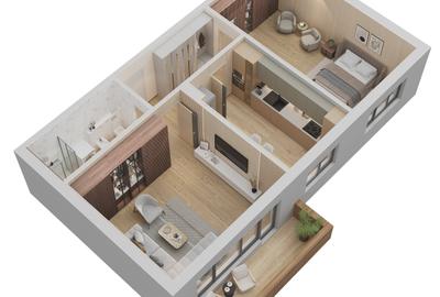 Apartament cu 2 camere decomandat în 13 Decembrie