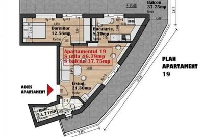 Apartament cu 2 camere semidecomandat în Iris