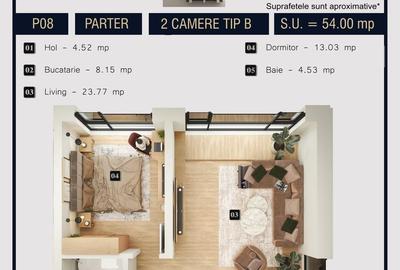 Apartament cu 2 camere în Chiajna - 3