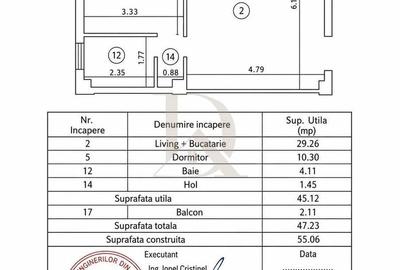 Apartament cu 2 camere în Tudor Vladimirescu