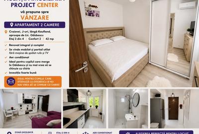 Apartament cu 2 camere nedecomandat, mobilat în Craiovei